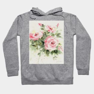 Washy Pink Roses A Hoodie